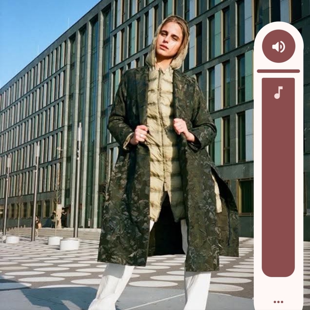 Annette Goertz Long Camo Jacket Made In Germany P2P 23 L 41.5
